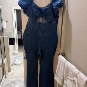 Fashion Nova Blue Jumpsuit
